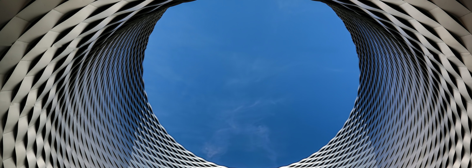futuristic circular architectural structure