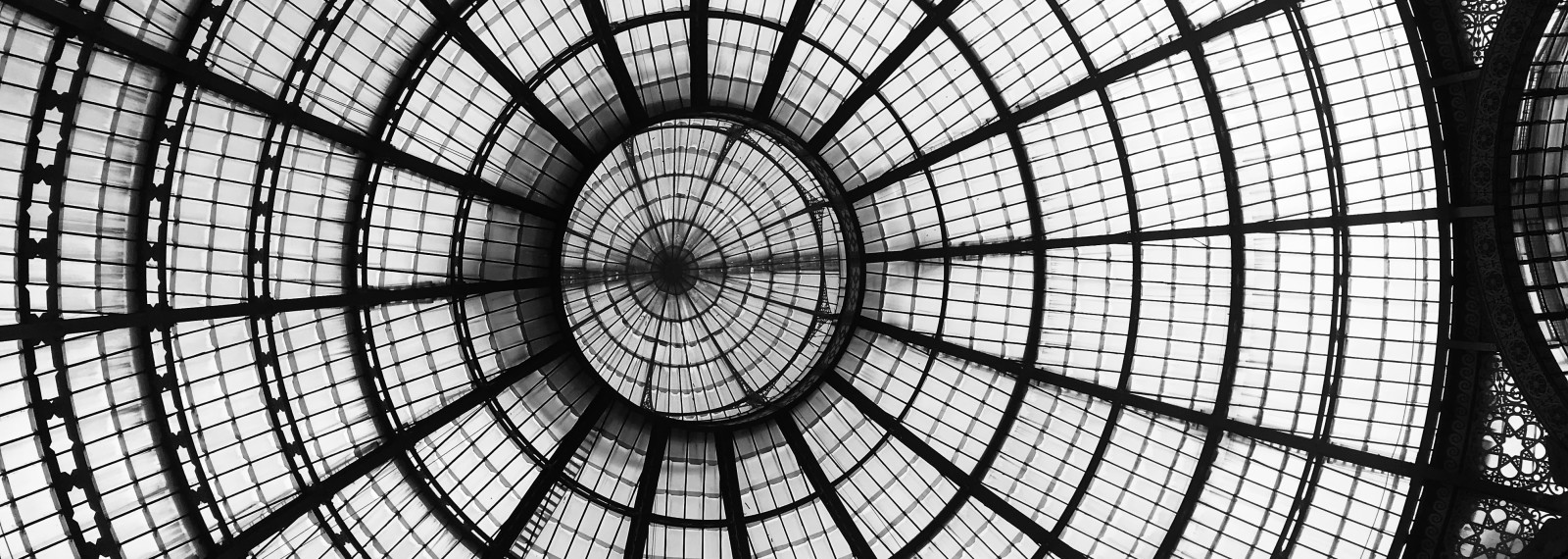 Image looking up to circular roof light