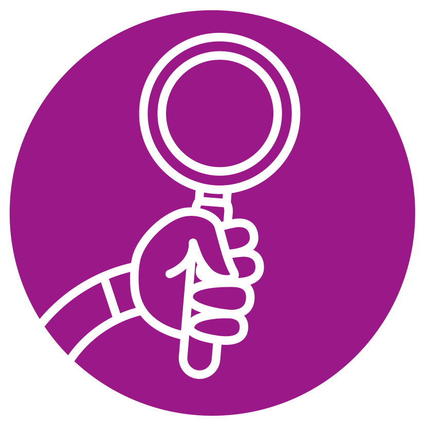 Finding Information Icon - Purple