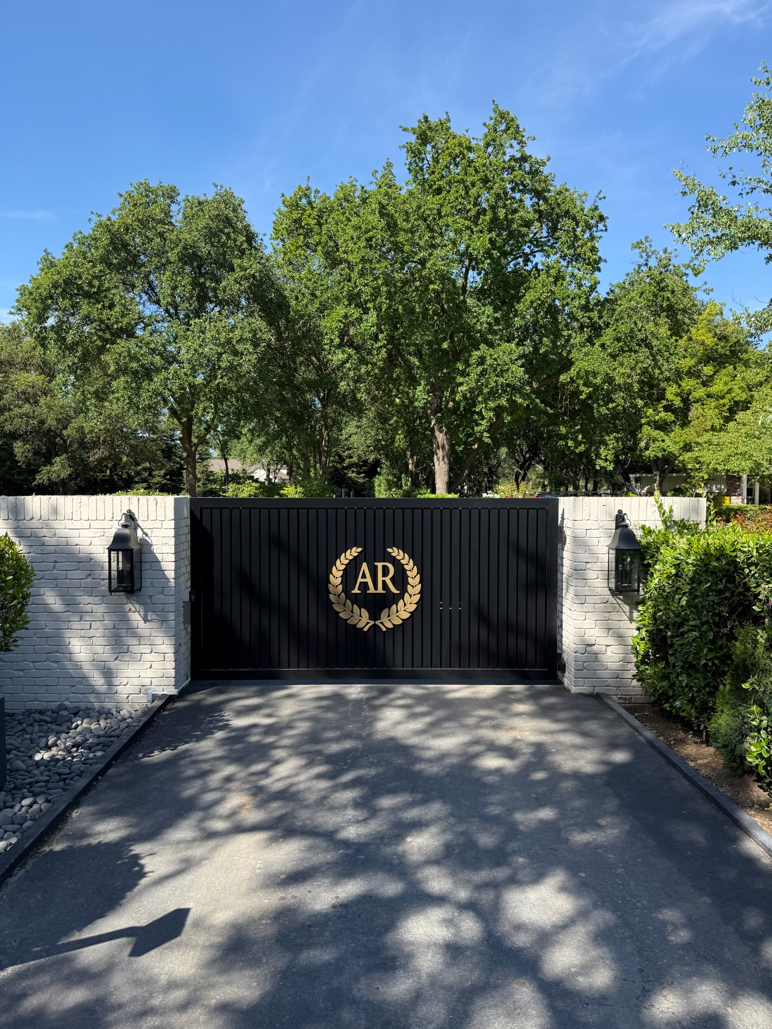Custom single swing gate installed by DC Controls in Rescue, CA