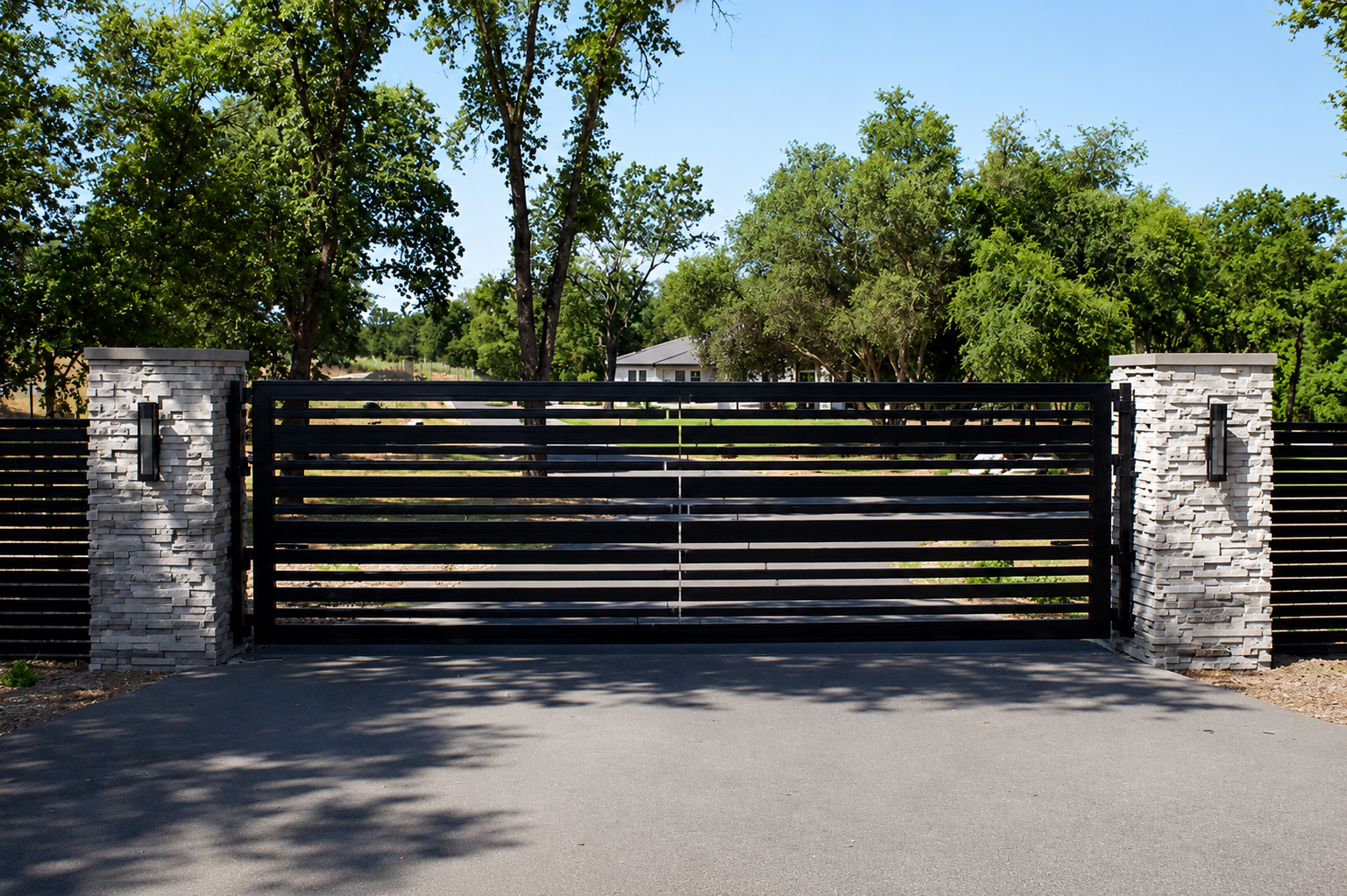 Custom Dual Swing Gate & Automation