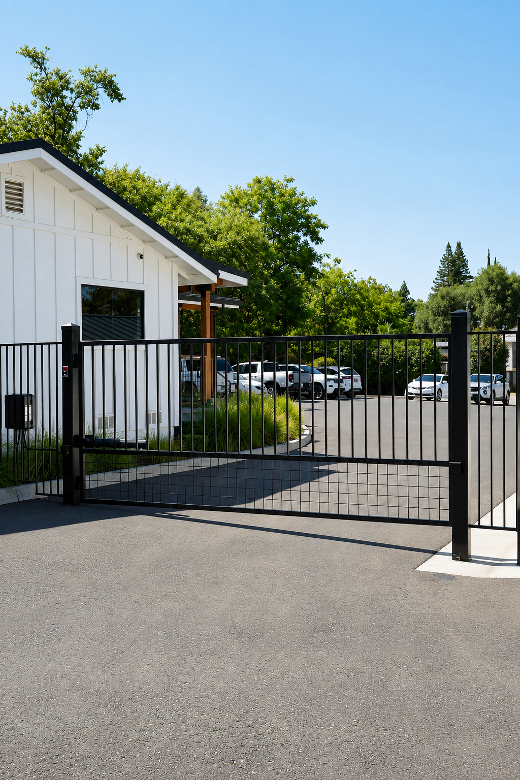 Commercial 14-Ft Swing Gate & Access Control