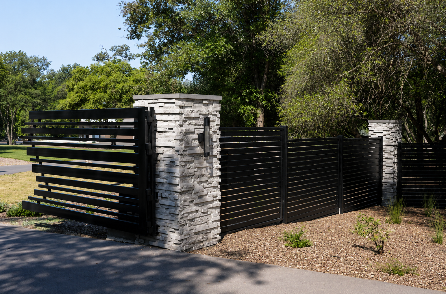 Custom Dual Swing Gate & Automation