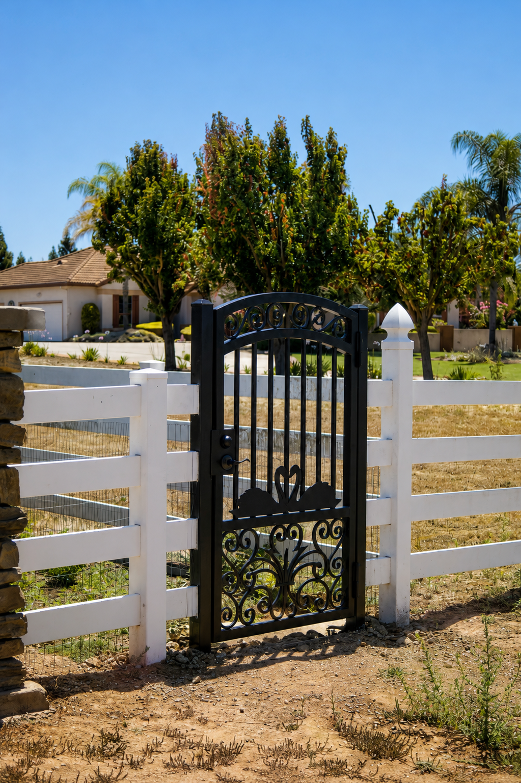 Custom Ornamental Dual Swing Gates