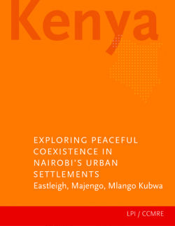 Exploring Peaceful Coexistence in Nairobi’s Urban Settlements front cover