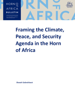 Framing the Climate, Peace, and Security Agenda in the Horn of Africa front cover
