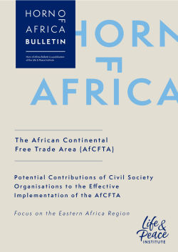 Potential Contributions of Civil Society Organisations to the Effective Implementation of the AfCFTA front cover