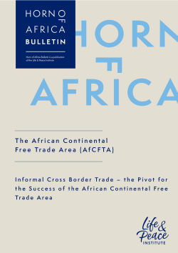 Informal Cross Border Trade – the Pivot for the Success of the African Continental Free Trade Area front cover
