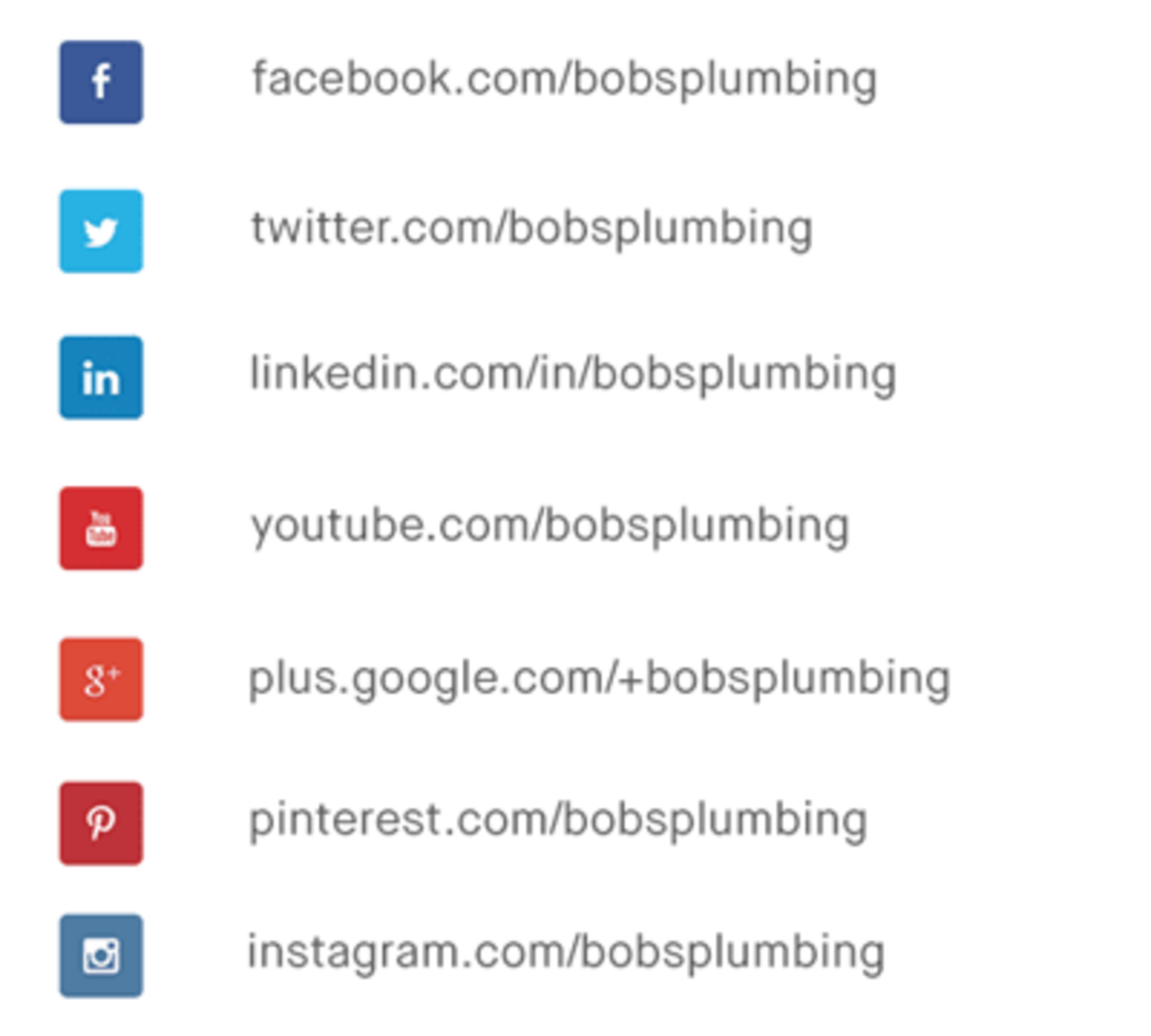 social media urls