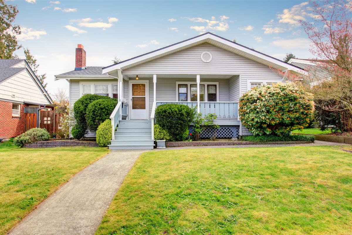 Stock image of a one-story home