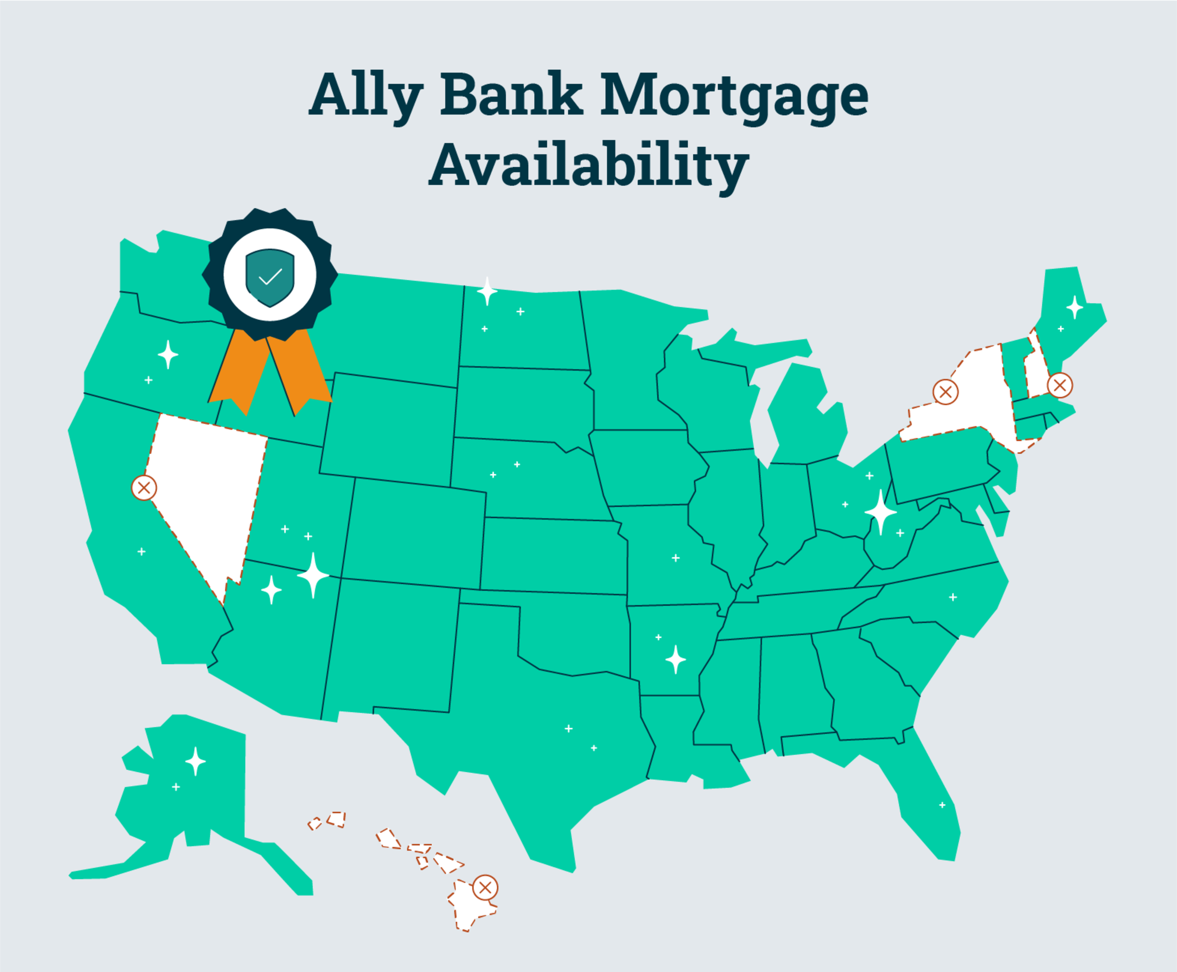 Ally Bank Mortgage availability across the U.S.