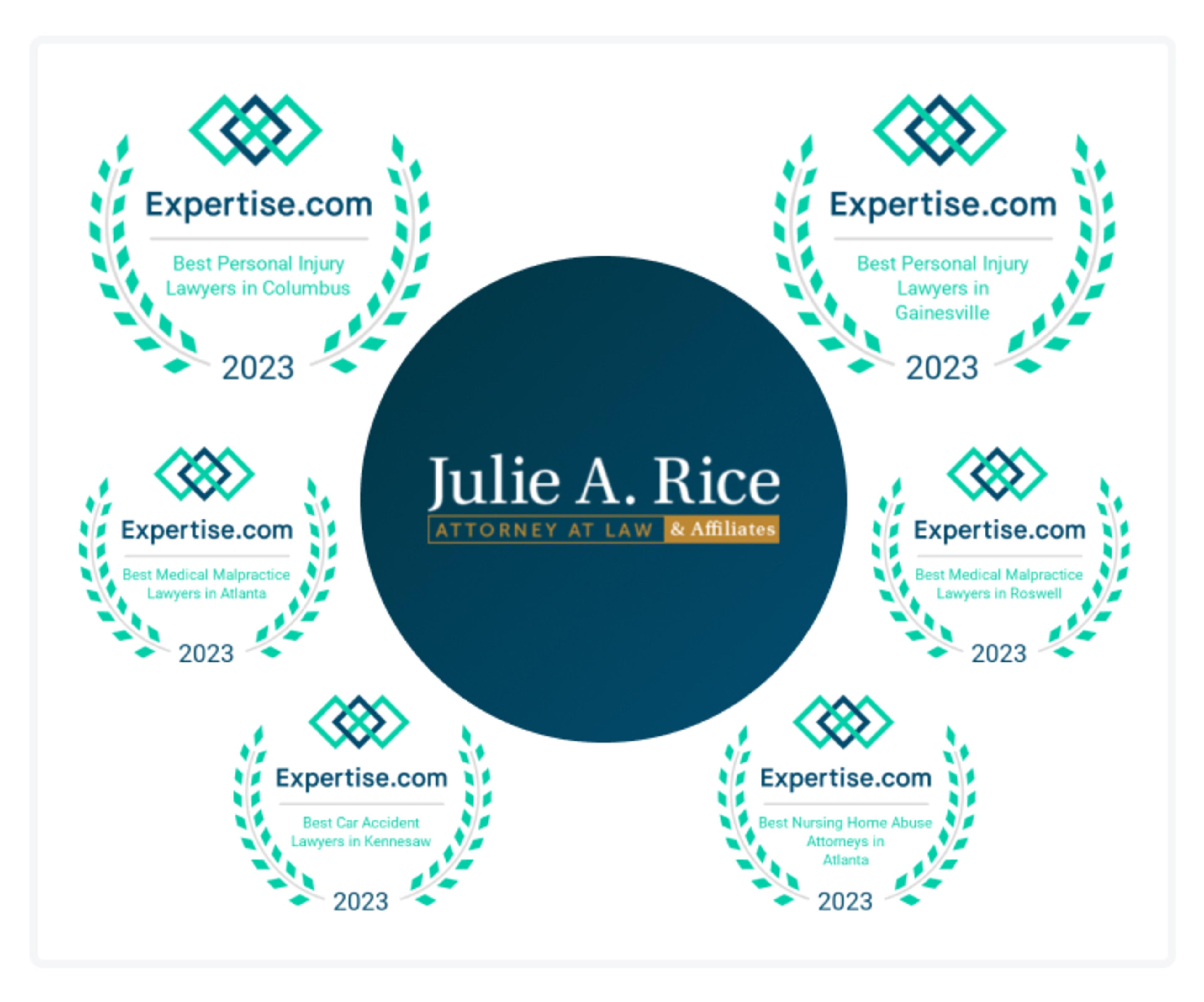 Julie A Rice Awards - Personal Injury Focus