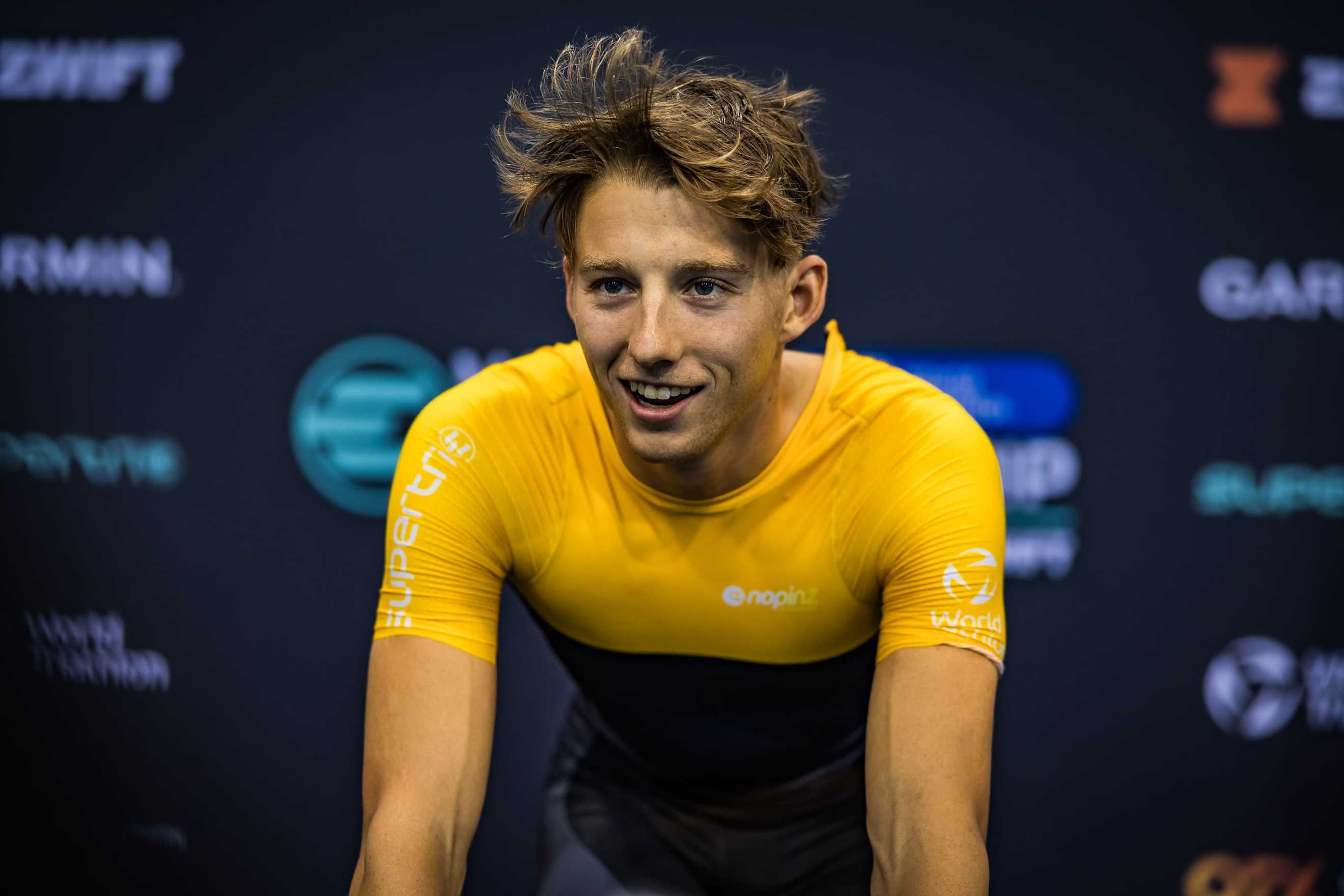 Chase Mcqueen competing at Supertri E London 2024