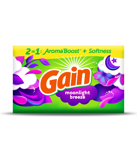 Envase con hojitas para secadora Gain Moonlight Breeze