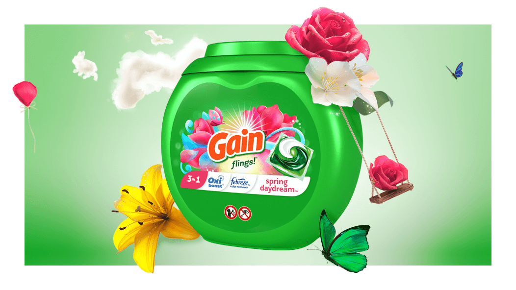 Experiencia olfativa del Detergente para Ropa Gain Spring Daydream Flings