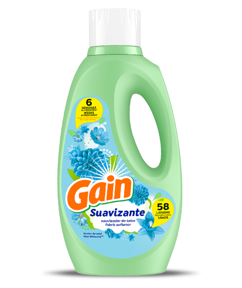 Botella de detergente suavizante para ropa Gain Blue Blossom