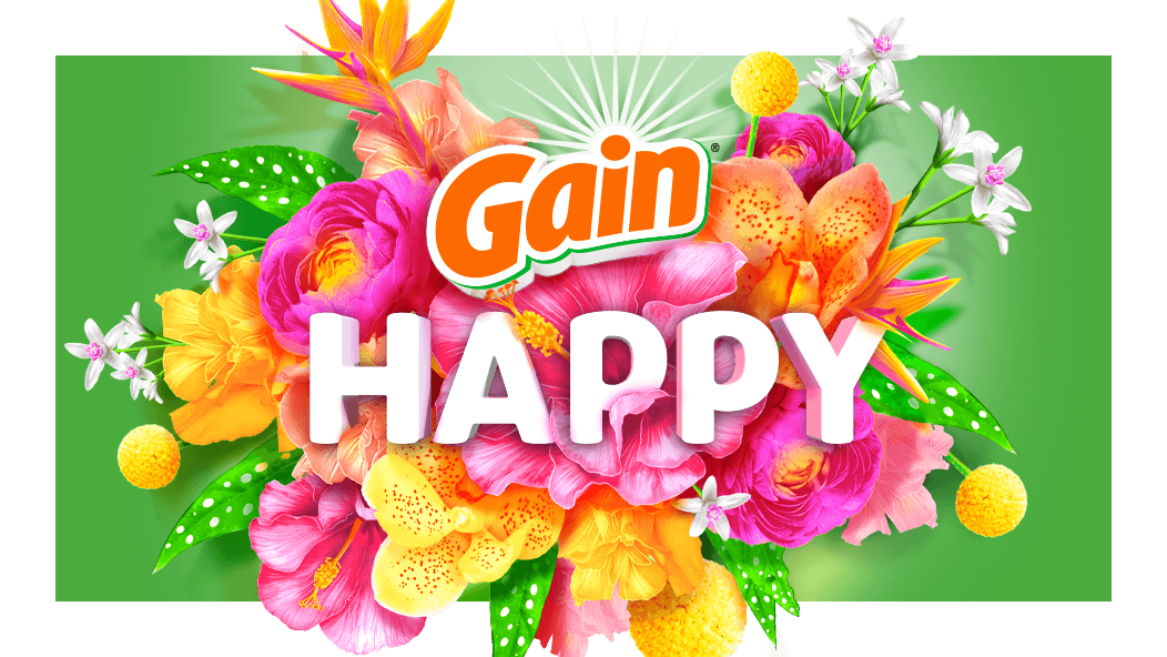 Visual de la experiencia del aroma Gain Happy