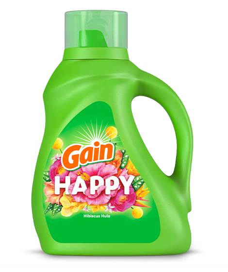 Botella de detergente líquido para ropa Gain Happy