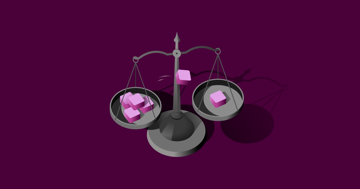 Graphic illustration of a scale 