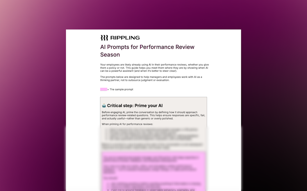 LP Header - AI Prompts for Performance Reviews