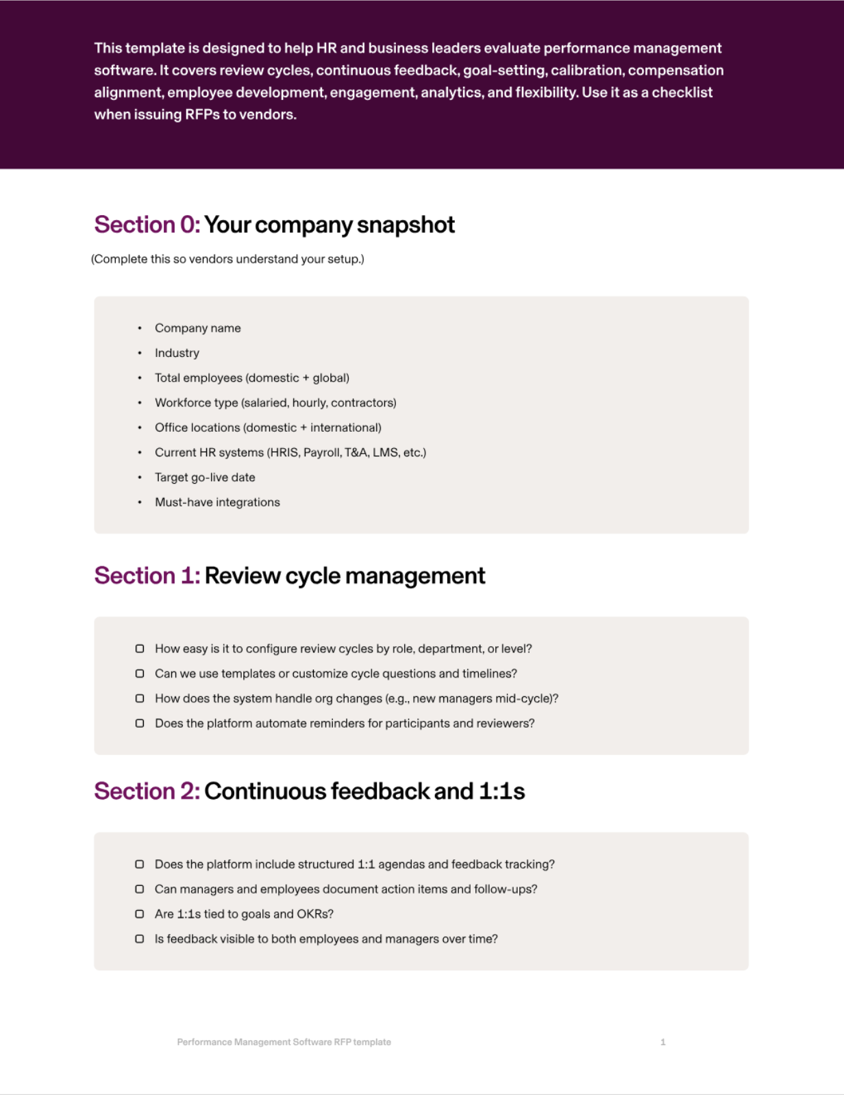 [Blog - Inline Image] Performance Management Software RFP Tempalte
