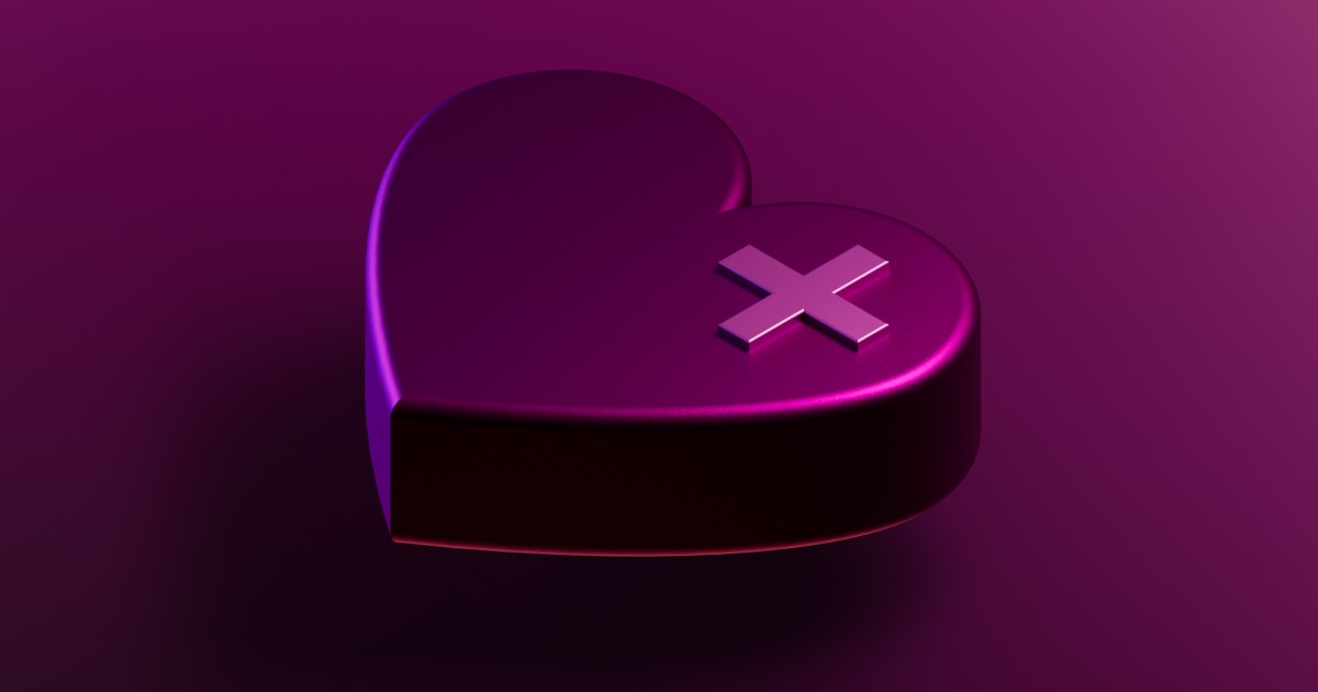 Graphic illustration of two hearts