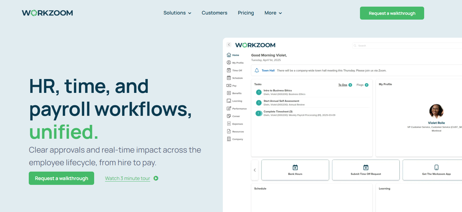 Workzoom HR platform