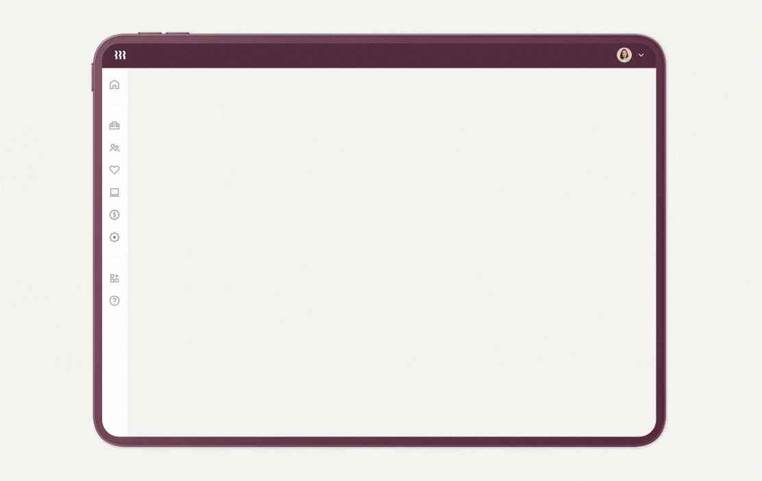 An animation demonstrating the process of running payroll in Rippling on a tablet, starting with a screen titled "Run Payroll" with a list of employees, then a screen titled "Approve and Run Payroll," and a success screen that says, "You're all set!"