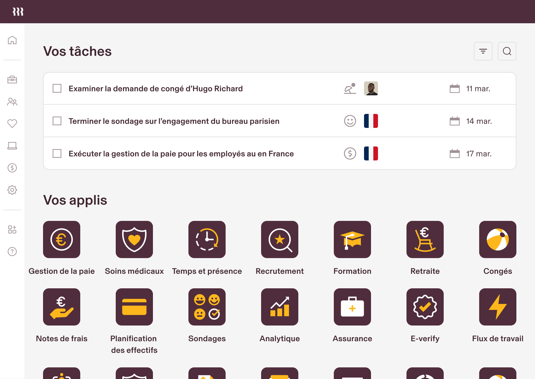 HCM Dashboard Tablet, Your Tasks, Your Apps | .png