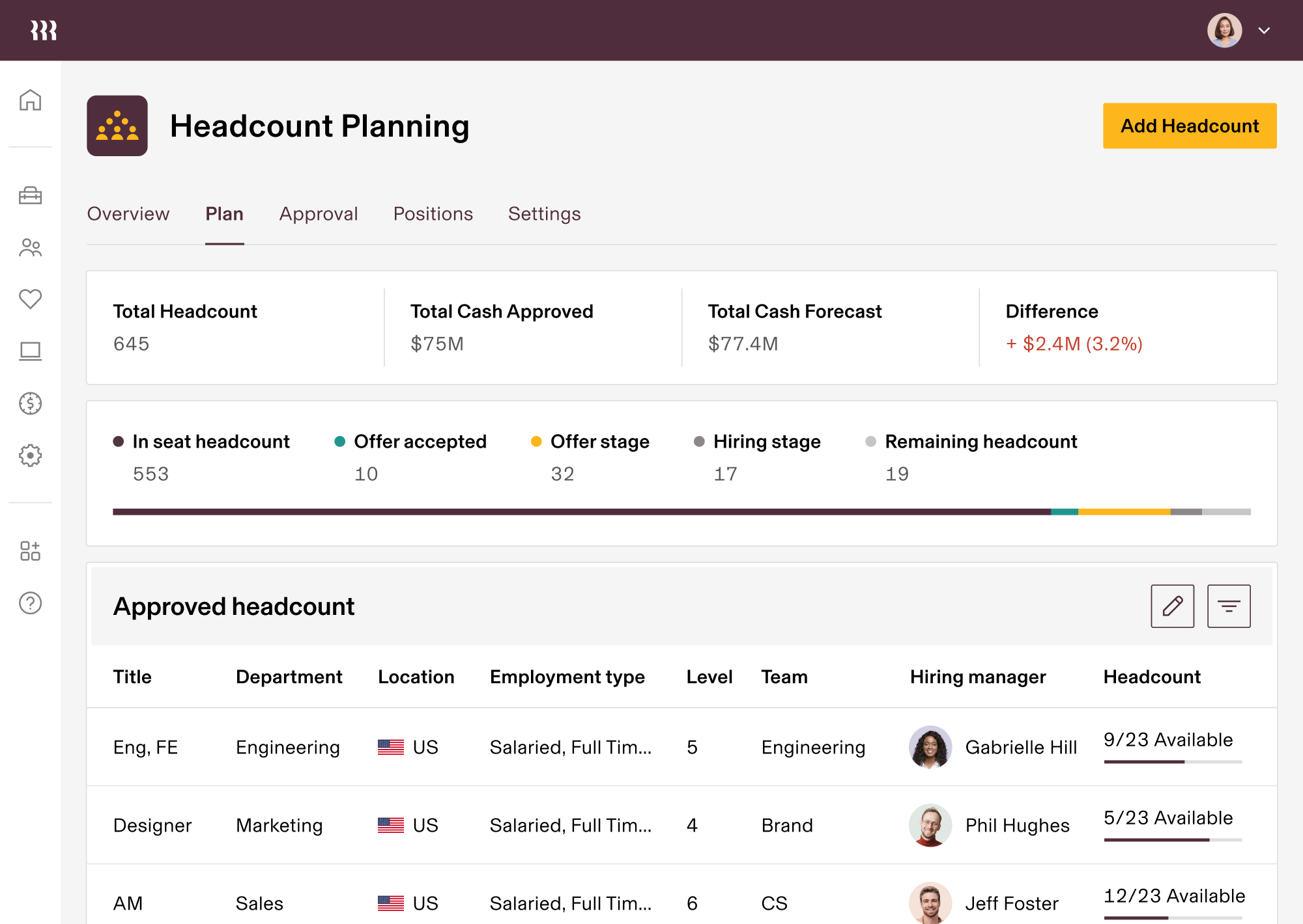 Headcount Planning Tablet UI - Plan enUS