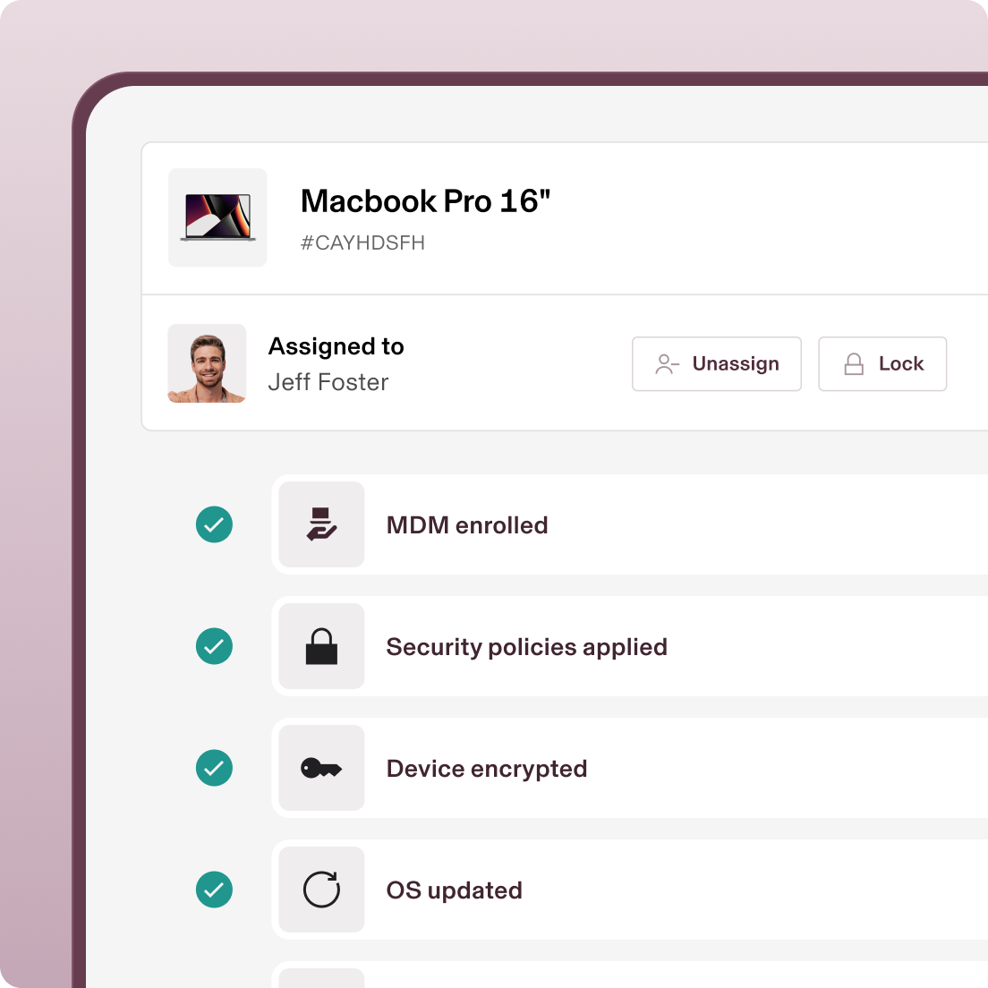 Assigning a device to a new employee