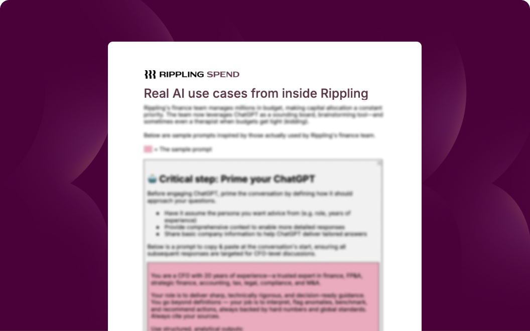 Screenshot of a document titled Real AI use cases from inside Rippling