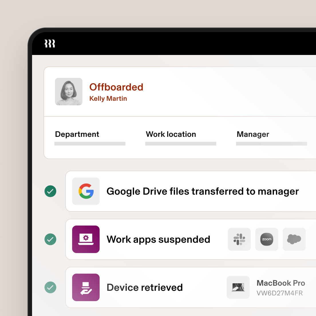 Employee transitions - Offboard employees in 90 seconds [Berry]
