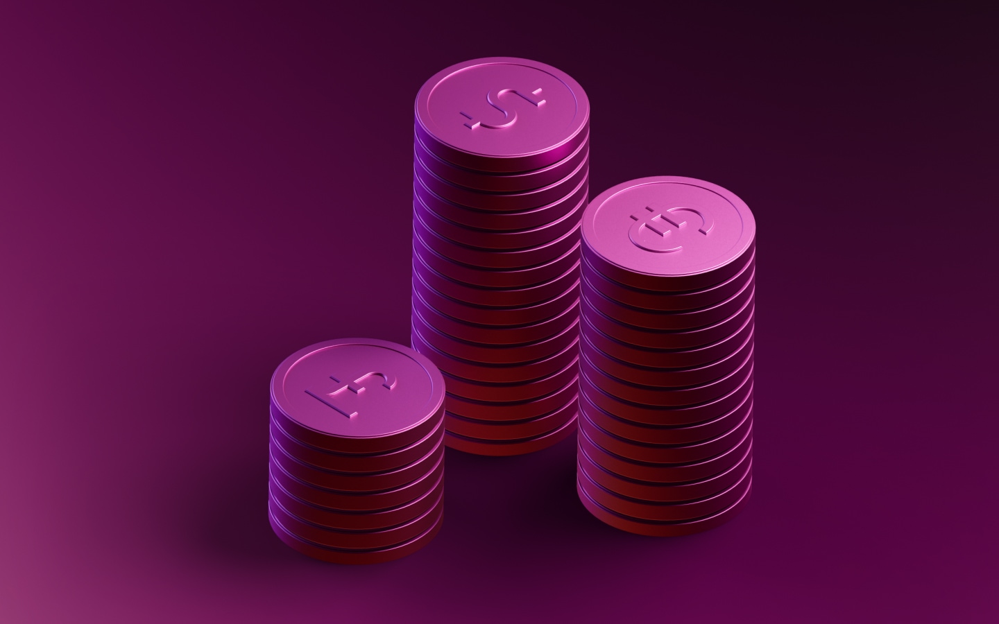 A small pile of coins. 