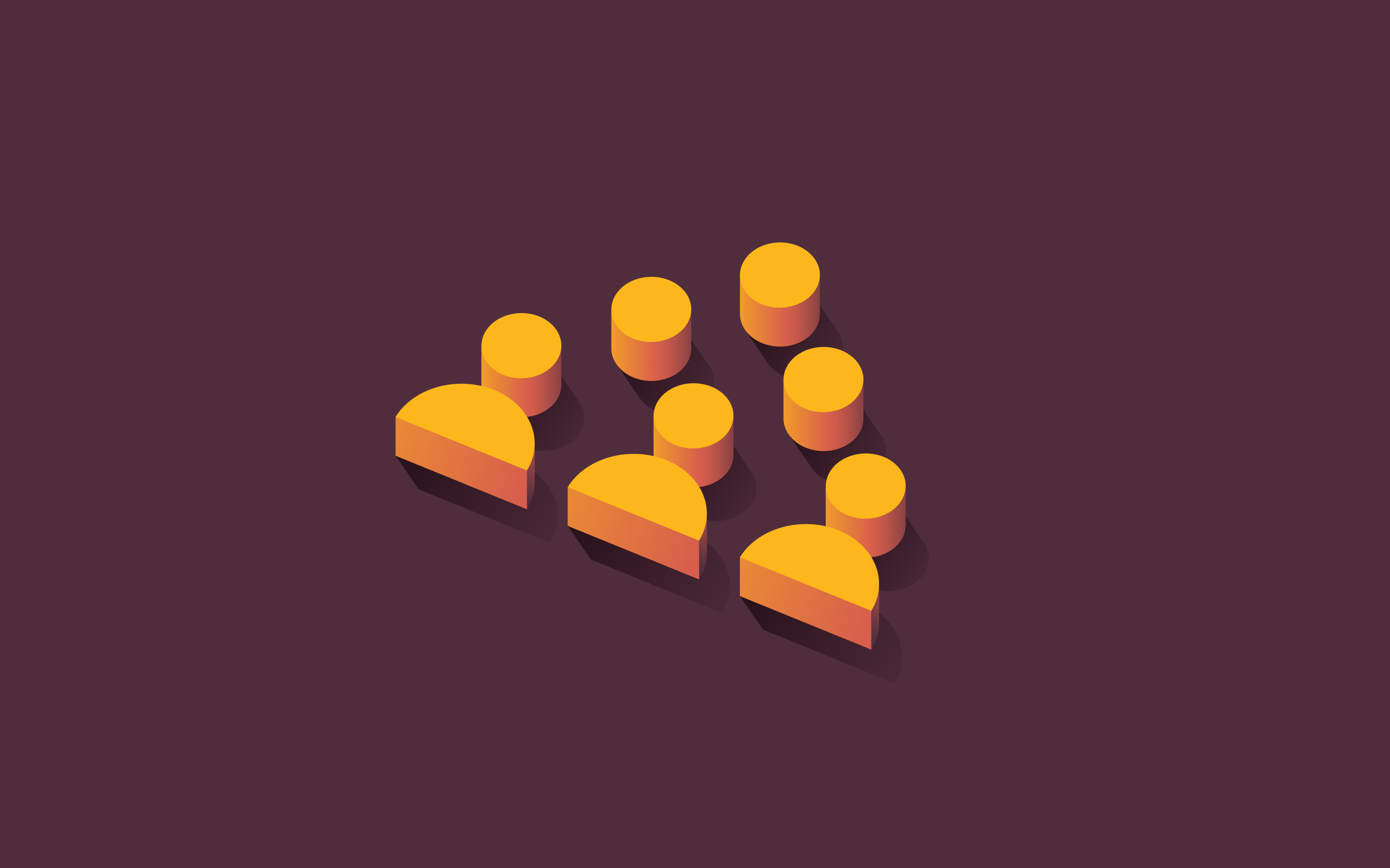 An abstract group of people.
