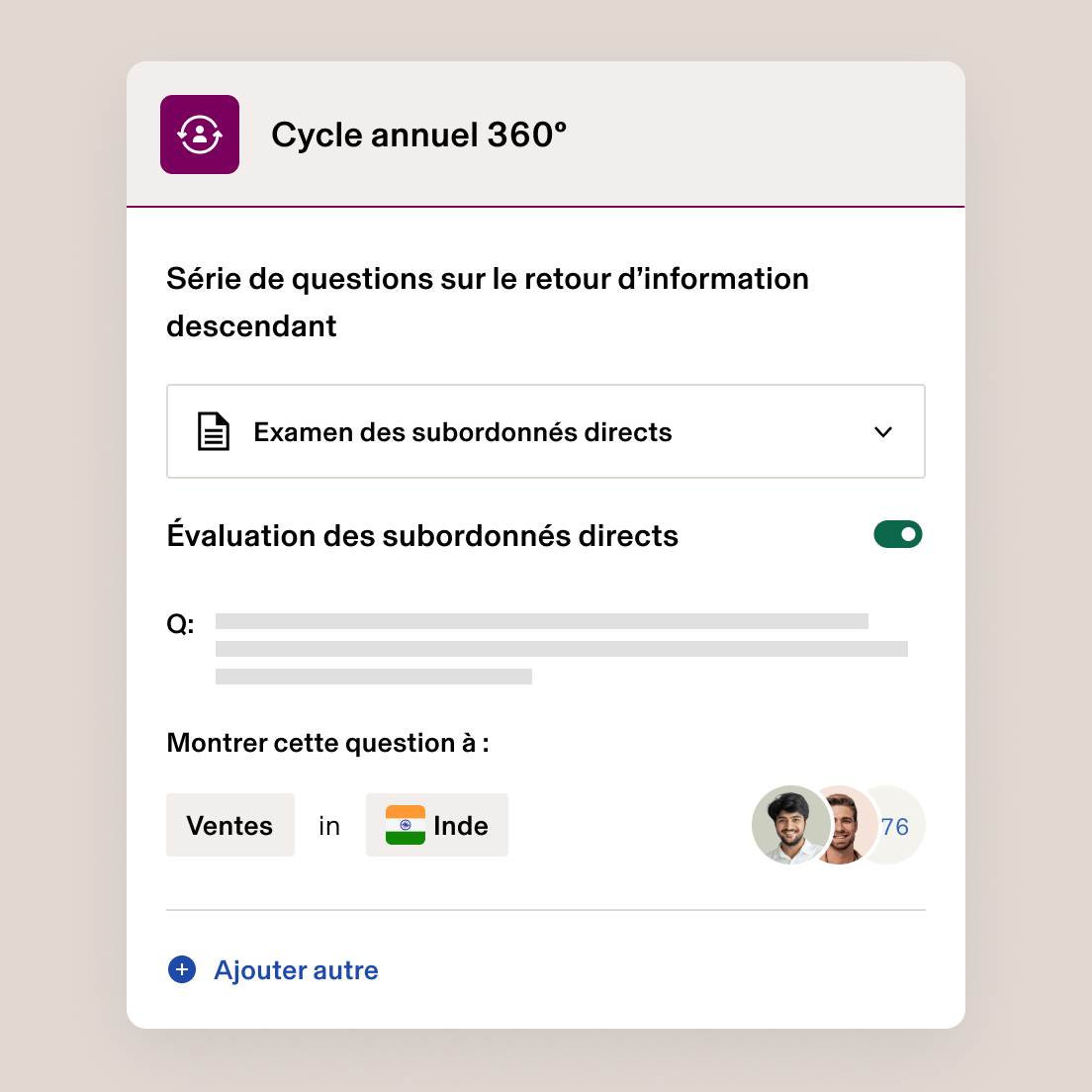 Configure questions frFR