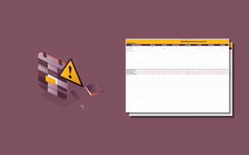 A graphic illustration of a schedule icon with a stack of night shift spreadsheet templates next to it