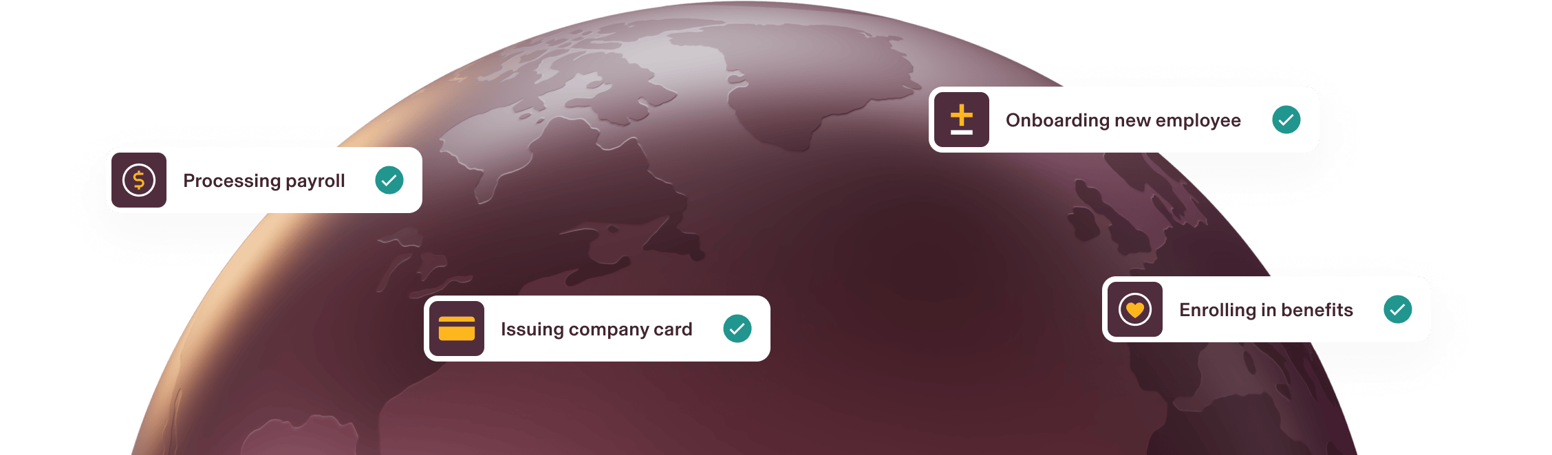 Global payroll and hiring, globe | .png