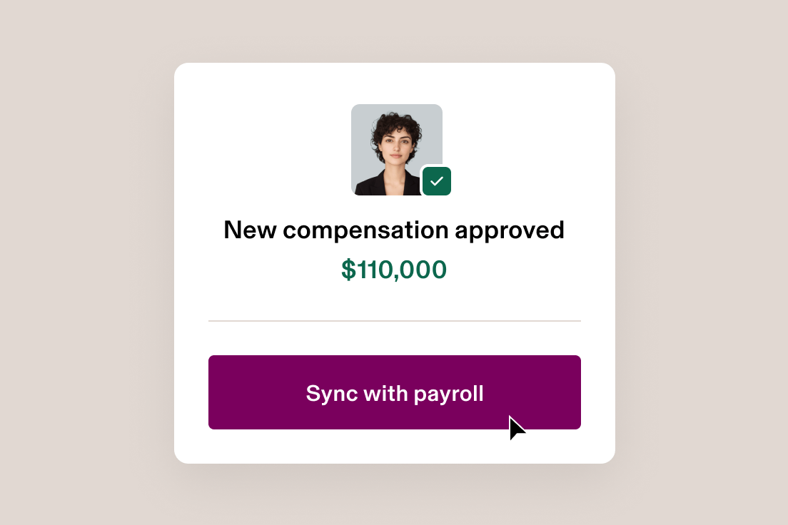 Performance Management - Sync with payroll ("New compensation approved")