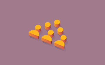 A graphic illustration with people icons representing an organization chart