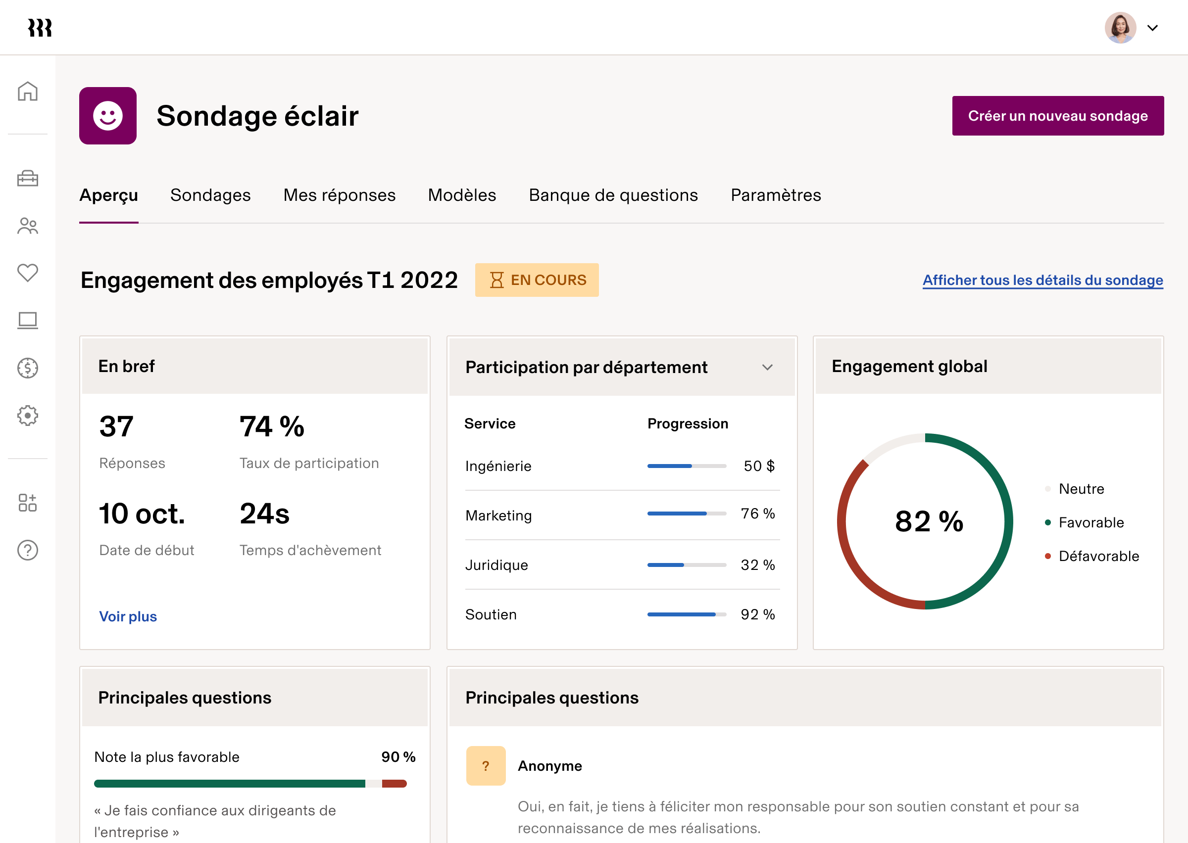 Bannière des sondages enUS