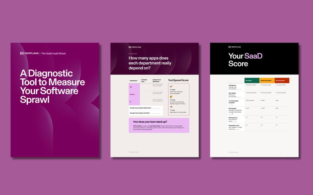 An audit sheet to diagnose software sprawl in your organization.