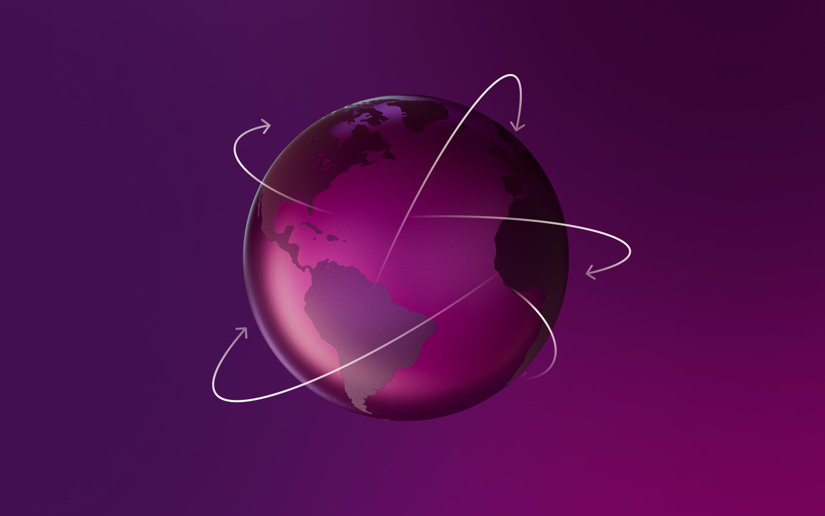 Planet with arrows around it