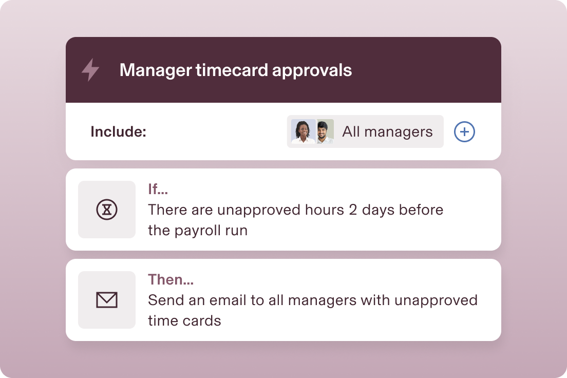 Manager timecard approvals