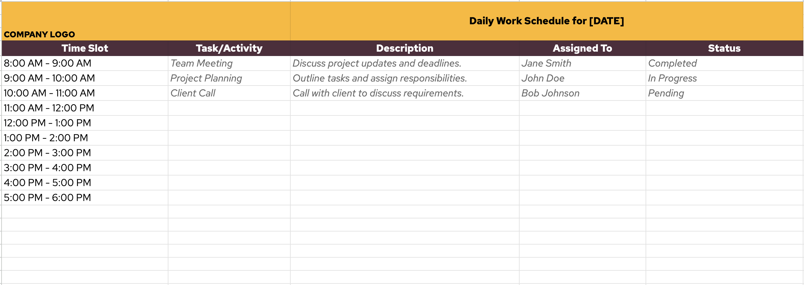 Daily-Work-Schedule-Template