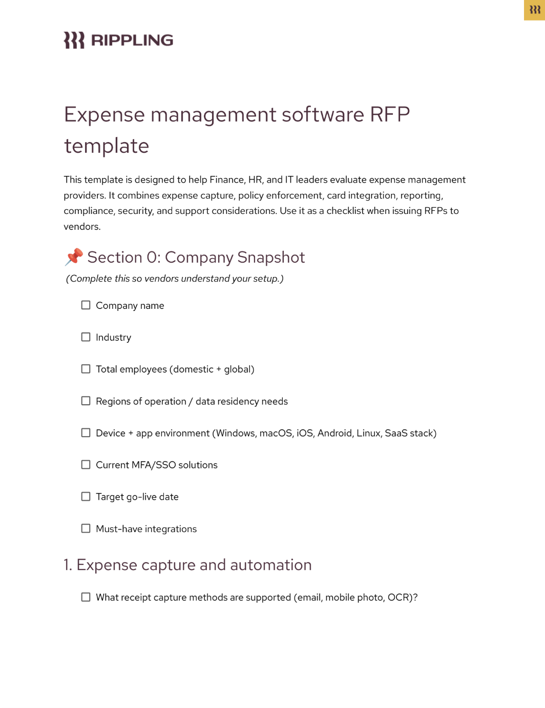[Blog - Inline Image] Expense Management Software RFP Template
