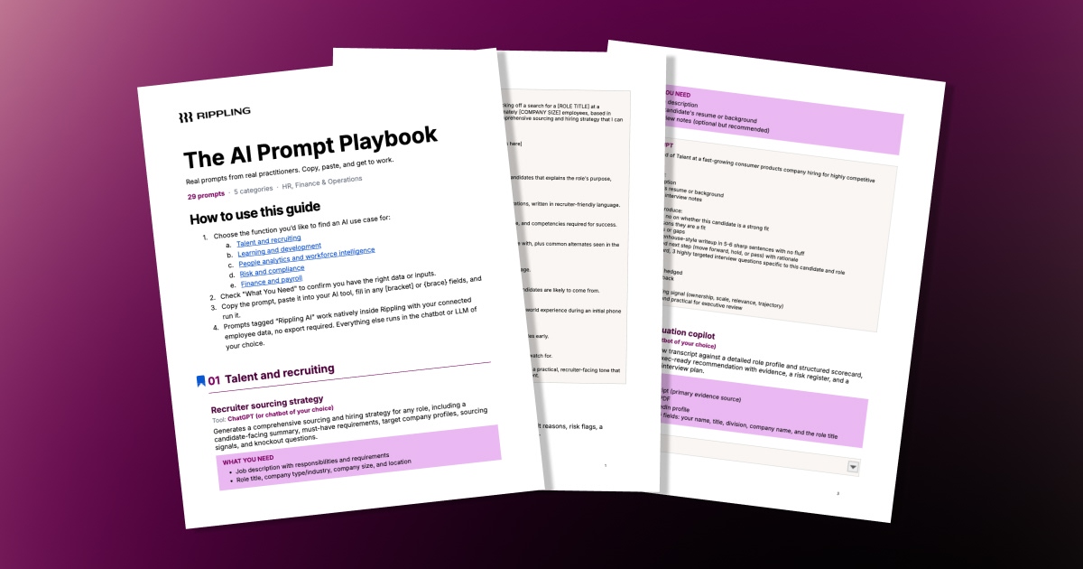 The AI Prompt Playbook | 29 Prompts for HR Leaders