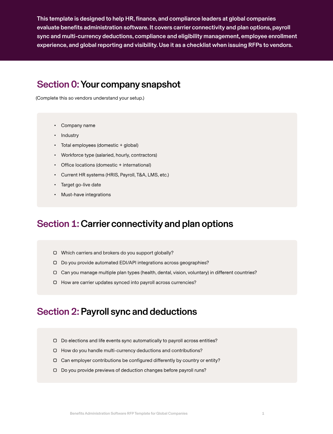 [Blog - Inline] Benefits Administration Software RFP template for global companies