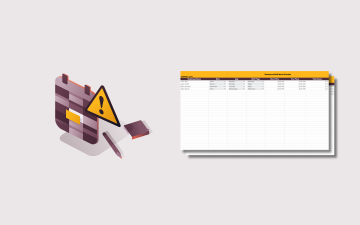 A graphic illustration of a schedule icon with a few restaurant shift work spreadsheet templates next to it