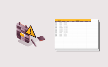A graphic illustration of a schedule icon and a stack of on-call work schedule spreadsheet templates next to it